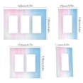 thumbnail image 2 of Yayeee Rocker Switch Wall Plate 1-Gang 4.6"x2.9" Home Decorative Outlet Cover, Light Blue Stripes, 2 of 6