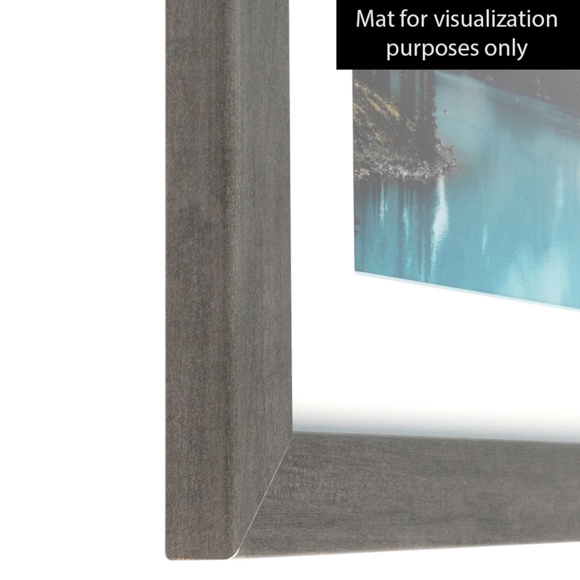 ArtToFrames 18x24 Inch Slate Gray Picture Frame, This Gray MDF Poster Frame is Great for Your Art or Photos, Comes with 060 Plexi Glass (4669)