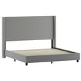 thumbnail image 2 of Flash Furniture Quinn Stitched Upholstered Platform Bed, Gray, King, 2 of 12
