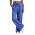 thumbnail image 2 of Mifsaly Womens Comfy Straight Leg Lounge Pants High Waisted Drawstring Athletic Sweatpants with Pockets Cozy Activewear for Fall Winter, 2 of 6