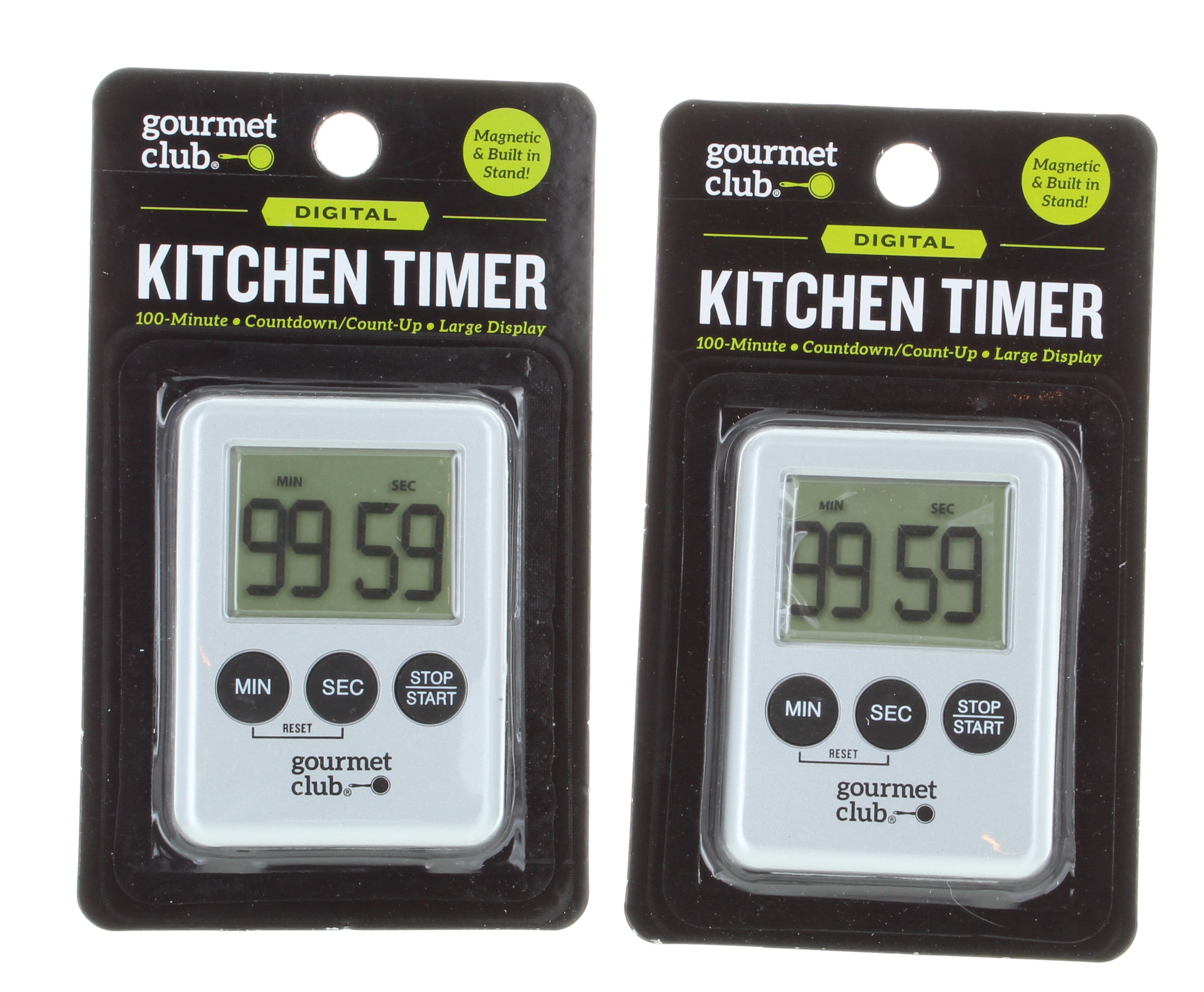 Kitchen Timers 100 Minute Cooking Time w/ Stand Lot of 2