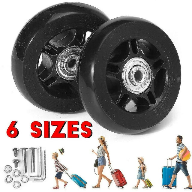 Silent Trolley Case Maleta Universal Wheel Rubber Runner Maleta Rodamiento Kit de reparación -45mm * 18mm-bebetter