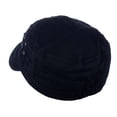 thumbnail image 4 of D&Y Unisex Cotton Distressed Layered Frayed Cadet Military Cap, Navy, 4 of 4