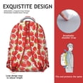thumbnail image 5 of Red Strawberry Plants Fruit Backpack for School,Cute School Bag,Schoolbag with Adjustable Shoulder Straps & Padded Back,15.3"x11"x7.1".﻿, 5 of 6