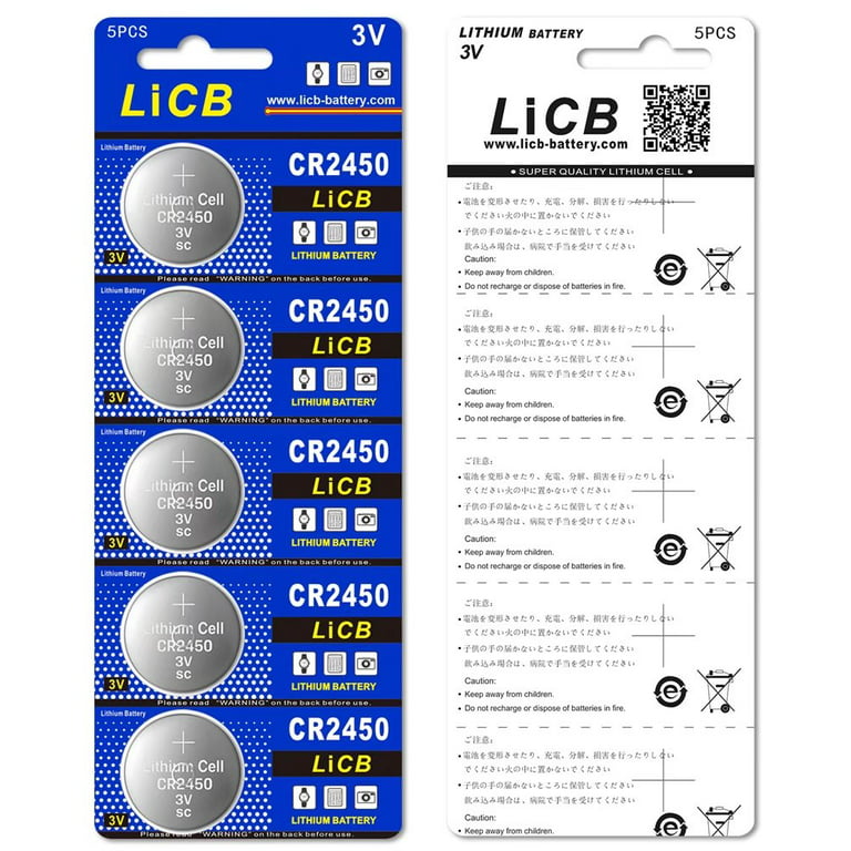 CR 2450 X2 GP: Pile bouton au lithium, 3 V, 24,5 x 3 mm chez