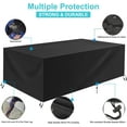 thumbnail image 6 of Patio Furniture Cover Waterproof, Outdoor Furniture Cover for Winter, Dinosam Durable Outdoor Furniture Cover with 4 Windproof Buckles,Black Patio Table Cover Fits, 6 of 11