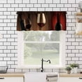 thumbnail image 5 of Wine Blackout Window Curtains, Farm Vintage Glasses Romantic Grape Rustic Window Drapes, for Kitchen Living Room Bedroom W54xL18in 1 Panels, 5 of 6