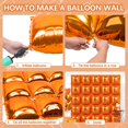 thumbnail image 4 of Telón de pared con forma de globo NISOCY, lámina cuadrada naranja x25, 4 of 8