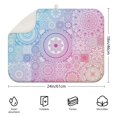 thumbnail image 2 of Oversized boho kitchen drying mat 18x24 Inch made of microfiber, reusable and quick-dry, great for protecting counters and drying dishes, 2 of 5