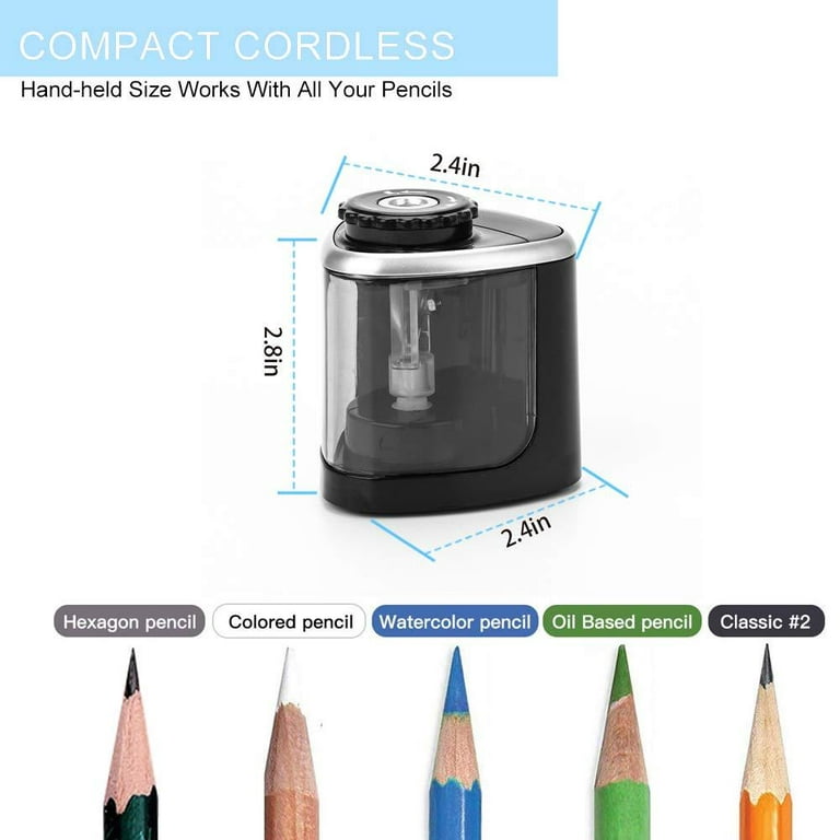 Electric Pencil Sharpener, Heavy-duty Helical Blade To Fast Sharpen, Pencil  Sharpeners For Usb/battery Operated, Suitable For No.2/colored Pencils(6-8