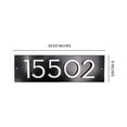 thumbnail image 3 of Floating Modern 6" Number Horizontal Address Plaque (5 characters) - Black/Brushed Aluminum, 3 of 5