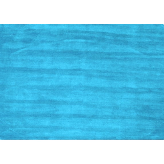 Ahgly Company Indoor Rectangle Abstract Light Blue Contemporary Area Rugs, 2' x 4'