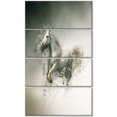 thumbnail image 2 of Smart White Horse Running - Animal Canvas Wall Art, 2 of 3