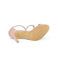 thumbnail image 3 of BLISSFUL STEP Women's Shoes Rhinestone Stiletto Heel Ankle Strap Sandals Light Pink 5, 3 of 8