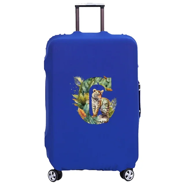 Housse de Valise Lavable Housse de Protection Anti-Rayures Housse Adaptée pour Motif Imprimé Tigre de jungle Convient aux Lettres Tigre de jungle de 18-32 Pouces
