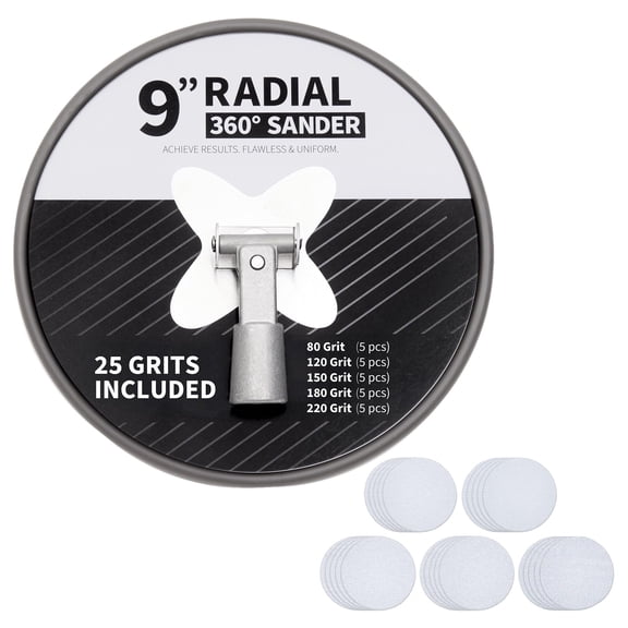 Precision Defined Drywall Sander 9 Inch Radial Round Pole Sander for Dry Wall