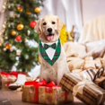 thumbnail image 3 of Dalrosia Plaid Christmas Dog Tuxedo Bandana with Bow Tie - Holiday Pet Outfit Costume for Dogs, 3 of 6