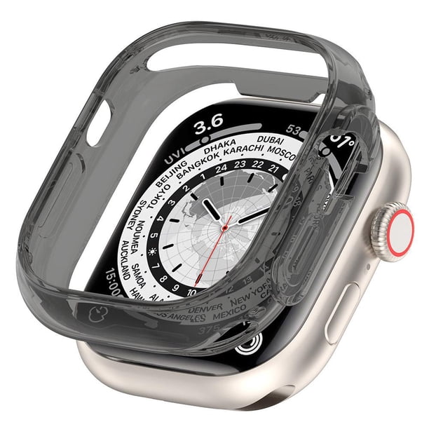 20 uds. Estuche TPU Bumper Cover Marco de protección para Apple Watch Ultra 49 mm (Transparente) Negro