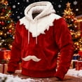 thumbnail image 2 of Men's Hoodie Sweatshirt, Christmas Red Hoodies Athletic Casual Pullover with Drawstring Hood & Pouch Pocket &Christmas Tshirts, 2 of 5