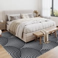 thumbnail image 2 of HOMERRY 8' x 10' Living Room Rug Washable Rug Large Modern Area Rugs for Bedroom Thin Rug Contemporary Black Lines Print Accent Rug, 2 of 7