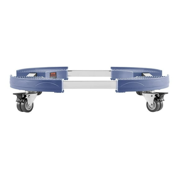 EARTHMOUNT Heavy-Duty Trash Can Dolly, Adjustable 15“-22.8” Rolling Base with 4 Lockable Wheels, 440 lbs Load Capacity, Outdoor Garbage Can Wheel Stand, Universal Trash Can Rolling Base