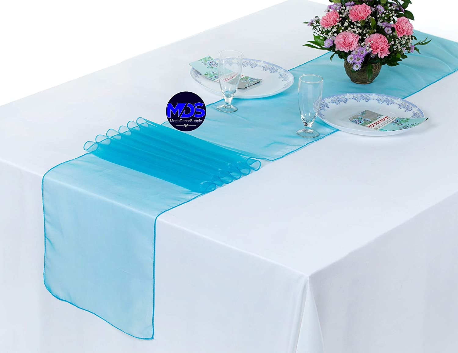 12"x108" 7"x108" New Chair Sashes Organza Table Runners Party Wedding  Decors 