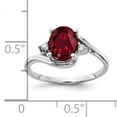 thumbnail image 2 of Primal Gold 14 Karat White Gold 8x6mm Oval Created Ruby and Diamond Ring, 2 of 4