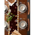 thumbnail image 5 of Thanksgiving Gnomes Burlap Cotton Table Runner 18x72 Inches Long, Fall Pumpkin Sunflower Maple Country Farmhouse Table Runners, Outdoor Dining Tablecloths Decor for Baby Shower/Party/Wedding, 5 of 6