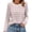 Pink, variant on LTTVQM Women's Spring Fall Long Sleeve Shirt Casual Colourful Striped Crewneck Loose Tops Winter Blouse Sky Blue XXL