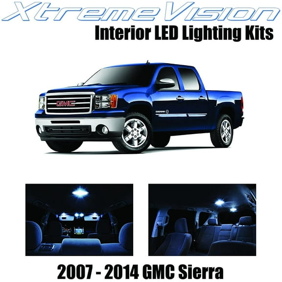 XtremeVision Interior LED for GMC Sierra 2007-2014 14 pcs Cool White Interior LED Kit Installation Tool