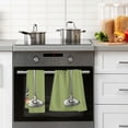 thumbnail image 4 of Yayeee 100% Cotton Hand Towels for Bathroom 16" x 28" Soft Absorbent Kitchen Towel, Light Black Martini, 4 of 7