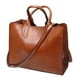 thumbnail image 1 of Elegante bolso de mano de cuero para mujer, bolso de mano de gran capacidad, bolso de compras Marrón, 1 of 9