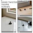 thumbnail image 3 of Minkissy 50Pcs Pc Case Screws Black Threaded Thumb Screws for Easy Hand Tightening, 3 of 7