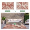 thumbnail image 5 of DEORAB 5'x8' Outdoor Rugs Patio Waterproof Outside Mat Reversible Plastic Camping Carpet Brickred, 5 of 6