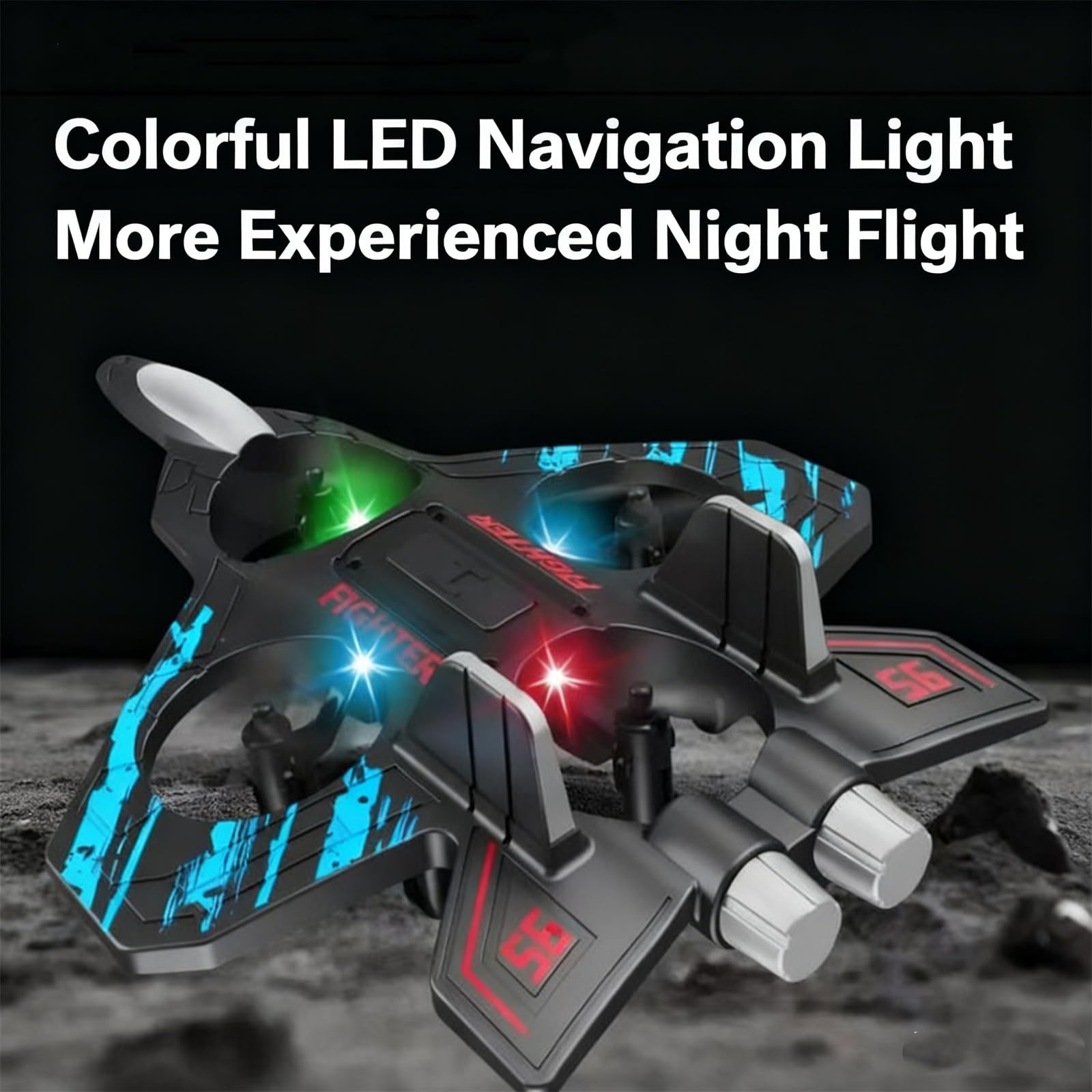 2026 Skyriders RC Jet Stunt Fighter – 360 Flip, LED Lights, Foam Plane, PVC - View #4