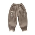 thumbnail image 2 of Esaierr Baby Newborn Infant Girls Casual Pants Fleece Winter Pants for Toddler Warm Pants Trousers for 6M-4Y, 2 of 5
