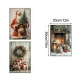 thumbnail image 3 of 3 Pcs Vintage Christmas Wall Santa Xmas Tree Holiday Painting Winter Decor Christmas Pictures Decoration for Living Room Bedroom Large 19 In, 3 of 7