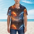 thumbnail image 2 of Gukieu Red And Blue Fire Dragon D Print Men's Short-sleeved Shirts, Button-down Lapel Hawaiian Shirts, T-shirts, Beach Vacation Summer Casual Wear,X-Large, 2 of 7