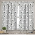 thumbnail image 2 of Ambesonne Grey Valance & Curtain, Swallow Birds Among Clouds, 55"x30", Grey Pale Grey White, 2 of 6