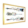 thumbnail image 2 of Designart 'Flowers and Ethnic Feathers On Native Arrows I' Bohemian & Eclectic Framed Art Print, 2 of 4