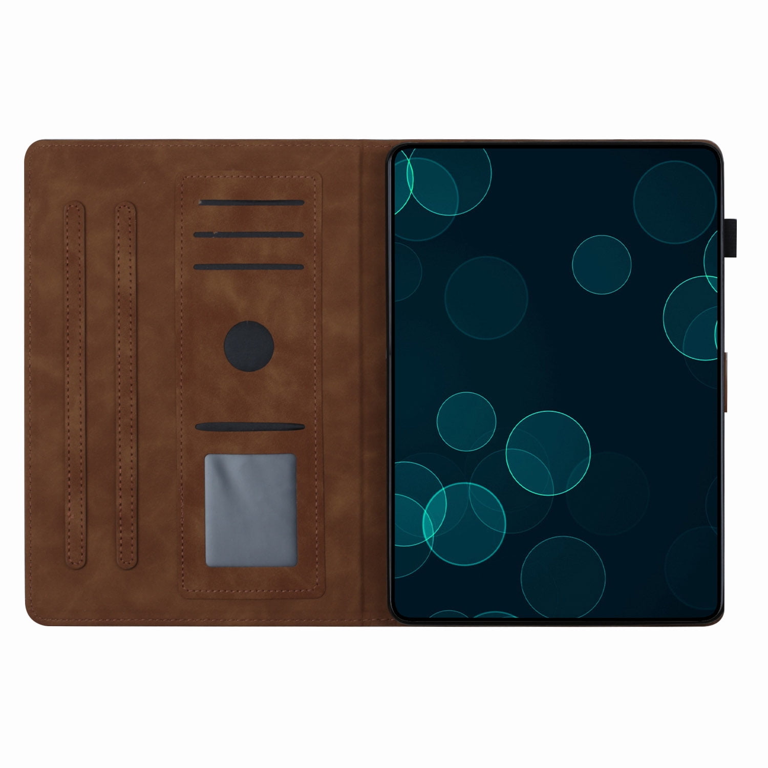 Allytechgroup iPad Air 11 Case 2024, Embossed Coconut Tree Pattern Cover, Auto Sleep Wake Function with Flip Cover Stand and Pencil Holder Case for Apple iPad Air 11 Inch 2024 Tablet,Brown