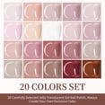thumbnail image 2 of Set de esmaltes de uñas en gel JODSONE, 23 unidades, 20 colores gelatinosos translúcidos, 2 of 7