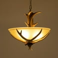 thumbnail image 5 of Antler Chandelier Pendant Lamp Rustic Vintage Resin Faux Deer Horn Ceiling Light, 5 of 9
