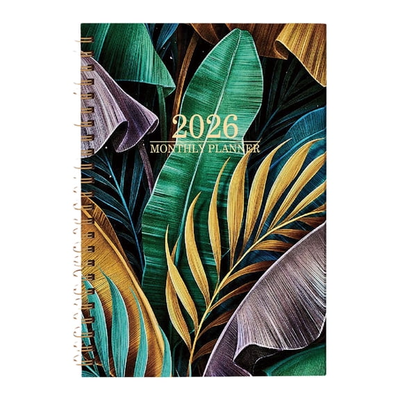 2026 Flower Print Planner Twin Coil Binding Planner Weekly Monthly Journal for Daily Scheduling Note Taking 6.5x8.5Inch