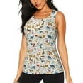 thumbnail image 1 of Balery Dogs Funny Pets Camiseta sin mangas estampada ligera para mujer, tops de entrenamiento sin mangas, camisetas de yoga transpirables de secado rápido.-X-Large, 1 of 7