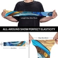 thumbnail image 3 of Salouo Stained Glass Ocean Wave Pattern UV Sun Protection Arm Sleeves for Men & Women,UPF 50 Cooling Sports Sleeve Compression Arm Sleeves Golf Basketball Arm Sleeves, 3 of 7