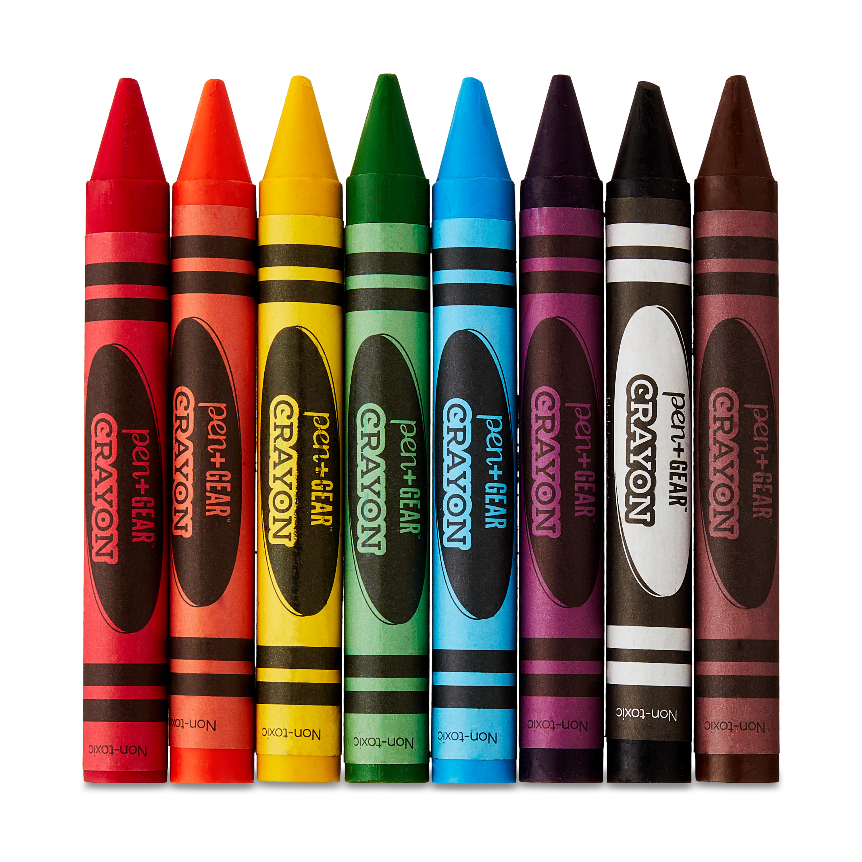 Caja de 8 crayones jumbo Pen+Gear empacados en caja de papel de colores 4