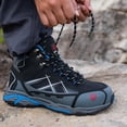 thumbnail image 6 of Larnmern Men's Shoes Steel Toe Safety Boots Booties, Ankle-High, Round Toe, Black, 10.5 US Men, 6 of 8