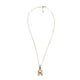 thumbnail image 2 of Collar con dije de oro laminado letra brillos H, 2 of 7