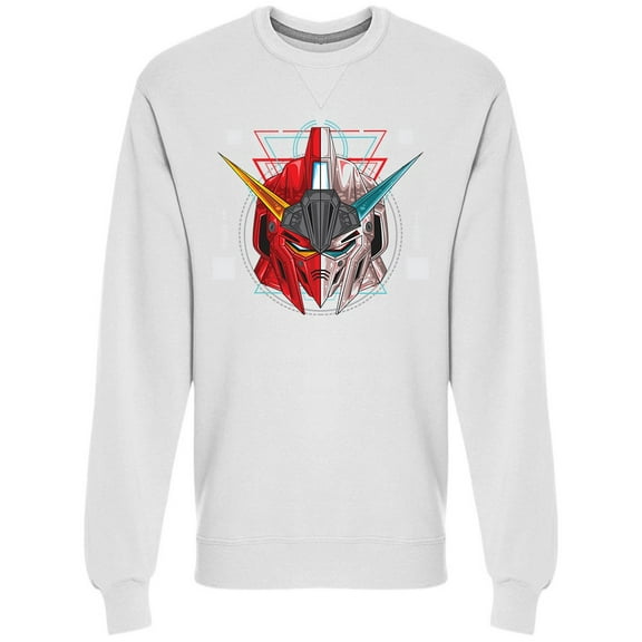 Color Alien Robot Sweatshirt Men -Image by Shutterstock, Male XX-Large